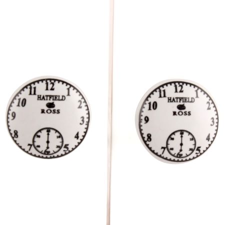 Hatfield Ross White Flat Ceramic Drawer Knob